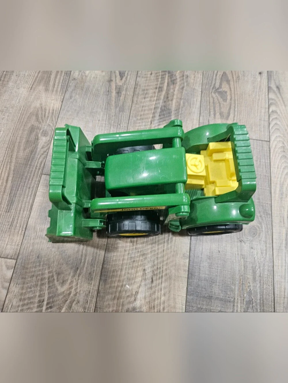 John Deere 15 Inch Big Scoop Conatruction Dozer Pusher Bucket Green Plastic Toy